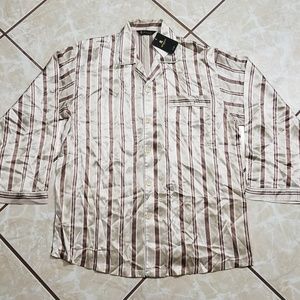 NEW Montagut Paris Silk Dress Shirt Size Large